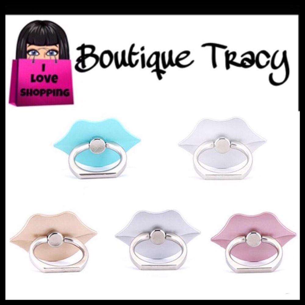 NEW Lip Shaped Cell Phone Ring Holder Stent Stand